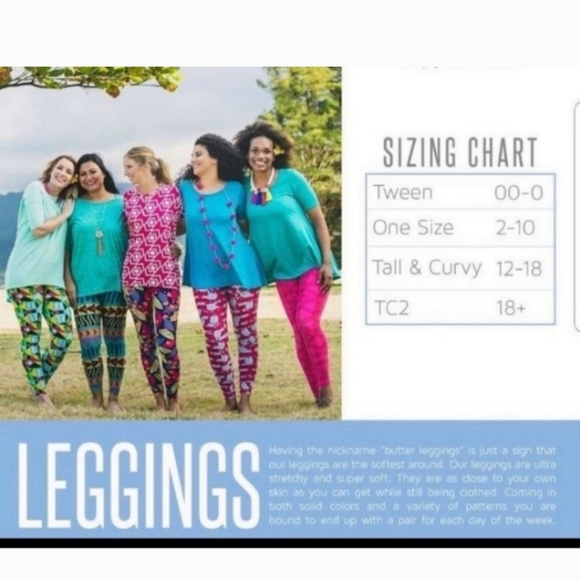 Lularoe One size Leggings - Picture 3 of 3